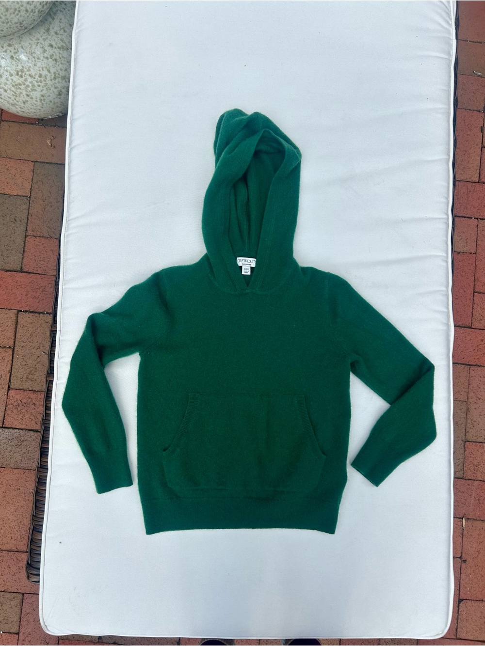 J. Crew Kids/Crewcuts Green Cashmere Hoodie, size M (8-9)